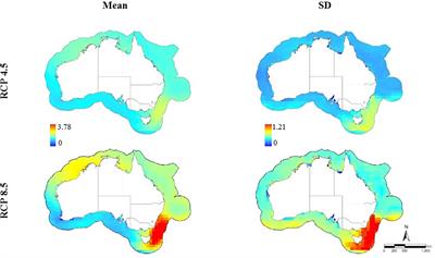 Future Distribution of Suitable Habitat for Pelagic Sharks in Australia Under Climate Change Models